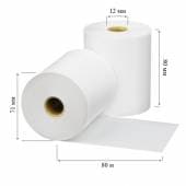 Чековая лента 80х12 термобумага (48 г/м, 80м)